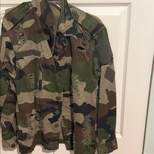 Camouflage Distressed Jacket